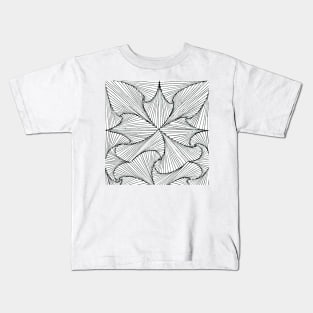 Monochrome Paradox Spiral Art Kids T-Shirt